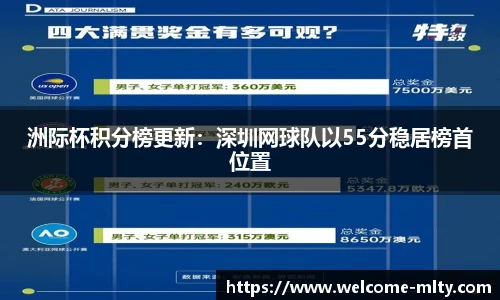 洲际杯积分榜更新:深圳网球队以55分稳居榜首位置